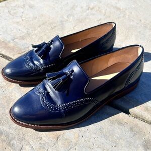 Women’s Talbots Navy Tassel Loafers - Classic Dress Slip-On